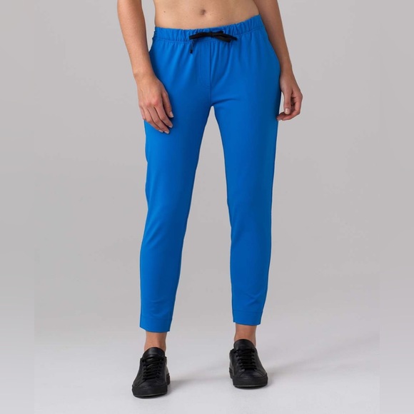 Lululemon Royal Blue Luxtreme Elastic Waist Casual Drawstring Pants - Picture 1 of 5